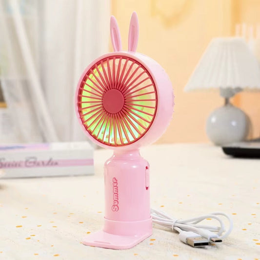 ❤️✅مروحة ذكية يدوية – انتعاش بألوان RGB! 🌟